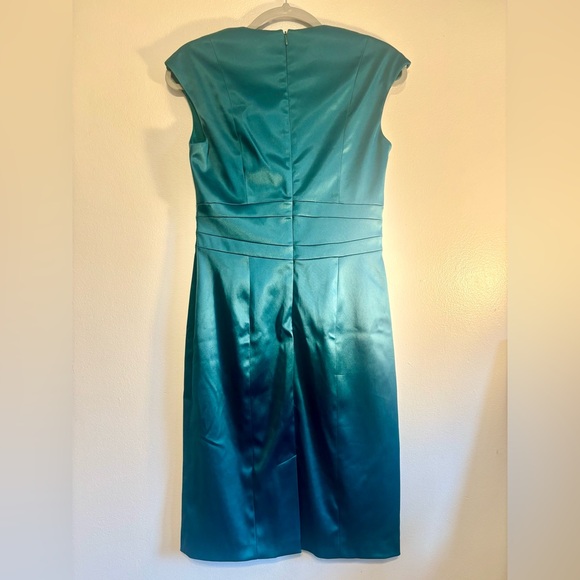 Signature by Sangria Blue Ruched Tiered Sheath Dress - Picture 5 of 11